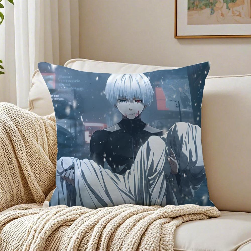 Anime Psychological TTokyo GGhoul Cushion Cover Pillowcase Antidustmite living Room Sofa Decor Cushion Room