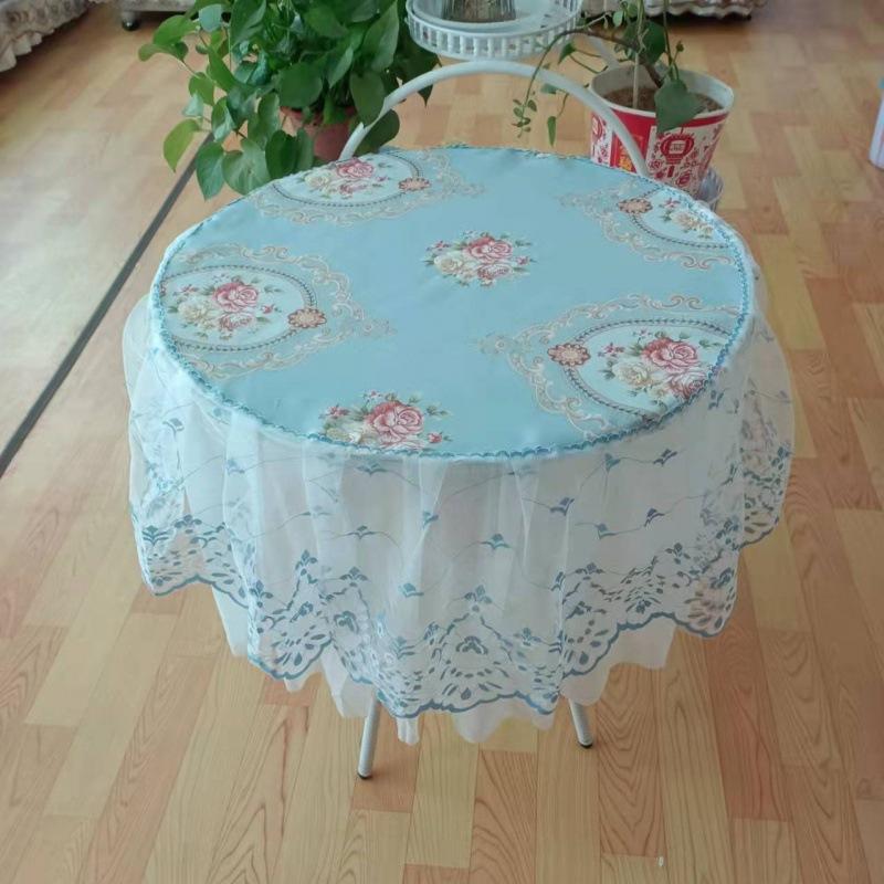 Fețe de masă rotunde rezistente la apă pentru sufragerie, ceai, cârpă de masă, hotel, gospodărie, acoperire antipraf multifuncțională, decorare pentru masă pentru petrecerea de nuntă