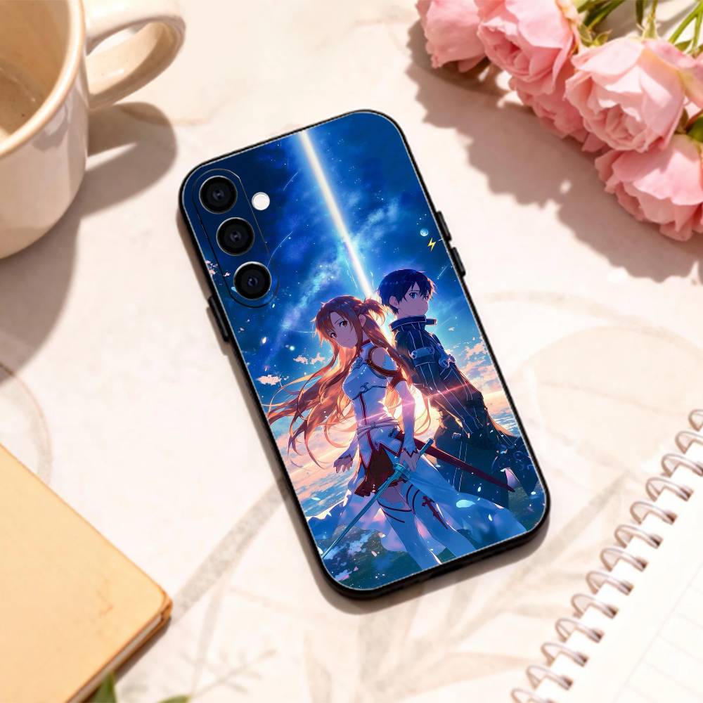 

VRMMORPG Sword Art Online phone Case For Samsung Galaxy A73,A72,A71,A70,A53,A52,A51,Others Soft Black Shell Samsung a40