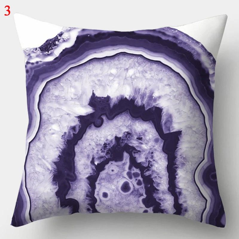 New Purple Geometric Pillowcase Decorative Cushion Cover  Home Sofa Decor Square