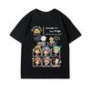 Anime One Piece Cotton Top T-shirt Short-sleeved Men's and Women's Summer Large Size Loose and Thin Foreign Style Student