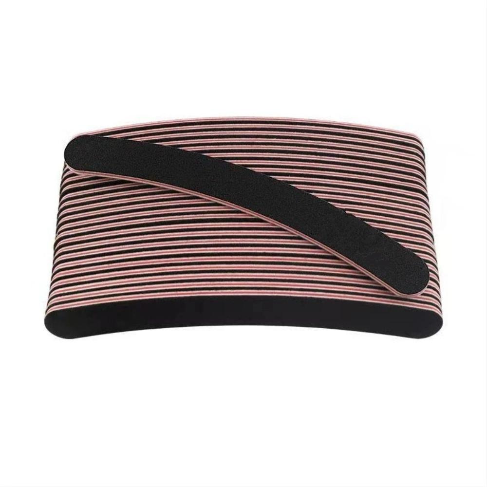 RHJB 25 Pieces Black 100/180 Grits Nail Files and Buffers Professional Double Sided Emery Boards Manicure Tool for Acrylic Nails