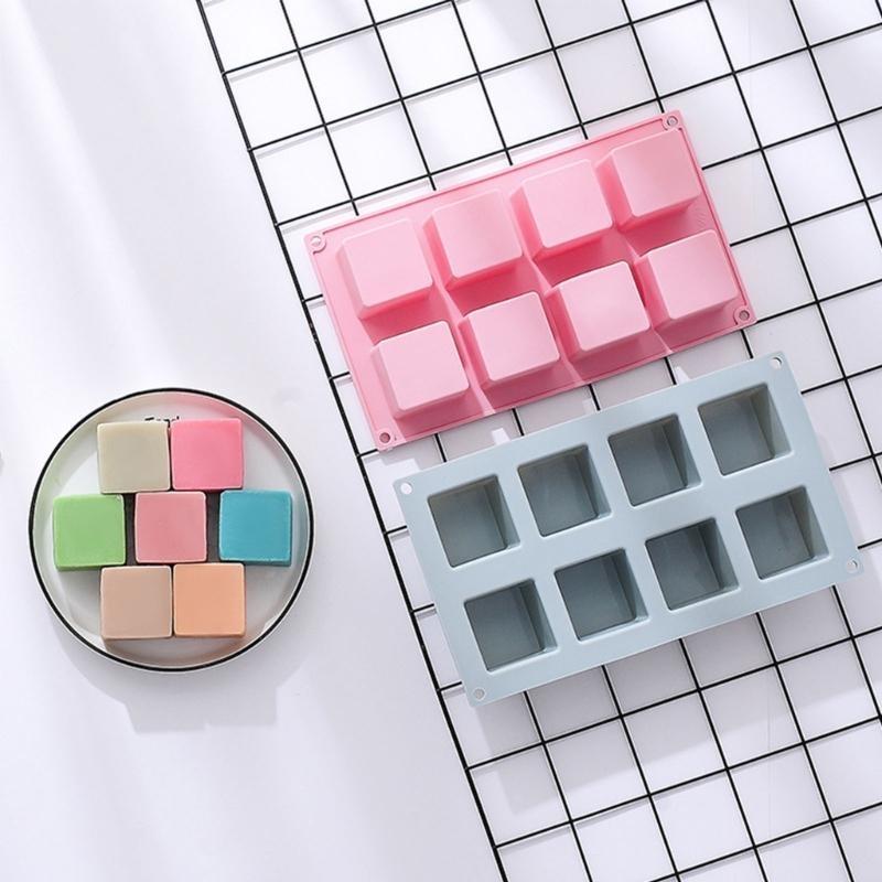 8 Cavity Square Silicone Chocolate Mould Cake Decorating Baking Accessories