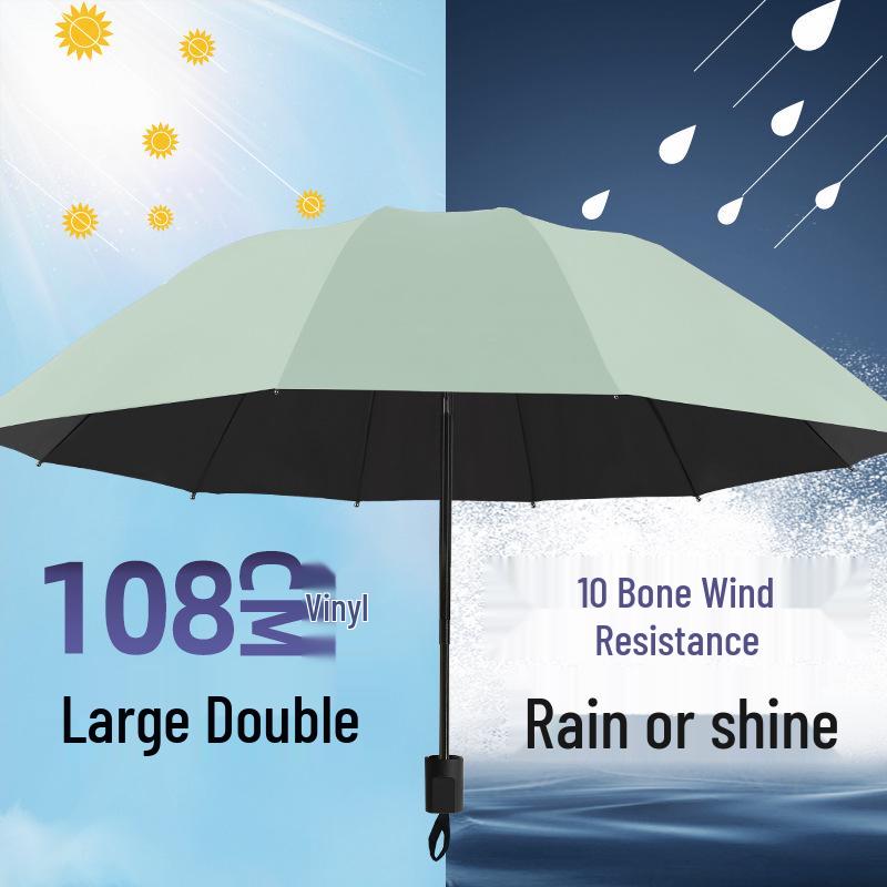 Parapluie Pare-Soleil Double Usage Extra Large: Épais, Renforcé, Pliable pour le Soleil et la Pluie