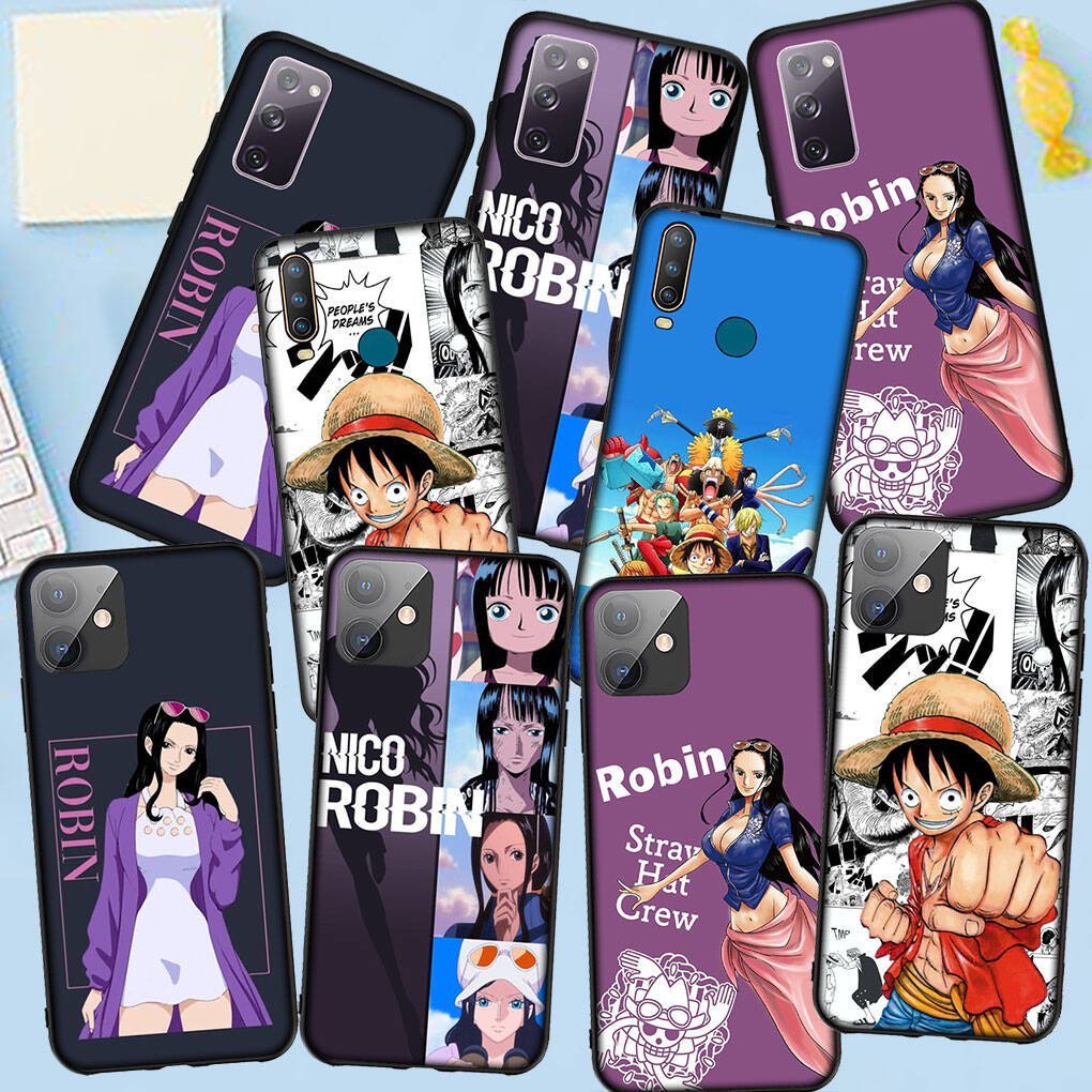 Phone Case for iPhone 17 15 16 Plus Redmi Note 14 12 11 13 Pro Max Huawei P30 P20 Lite OPPO A60 A40 A80 A18 A16 Anime One Piece Nico Robin Luffy Cover
