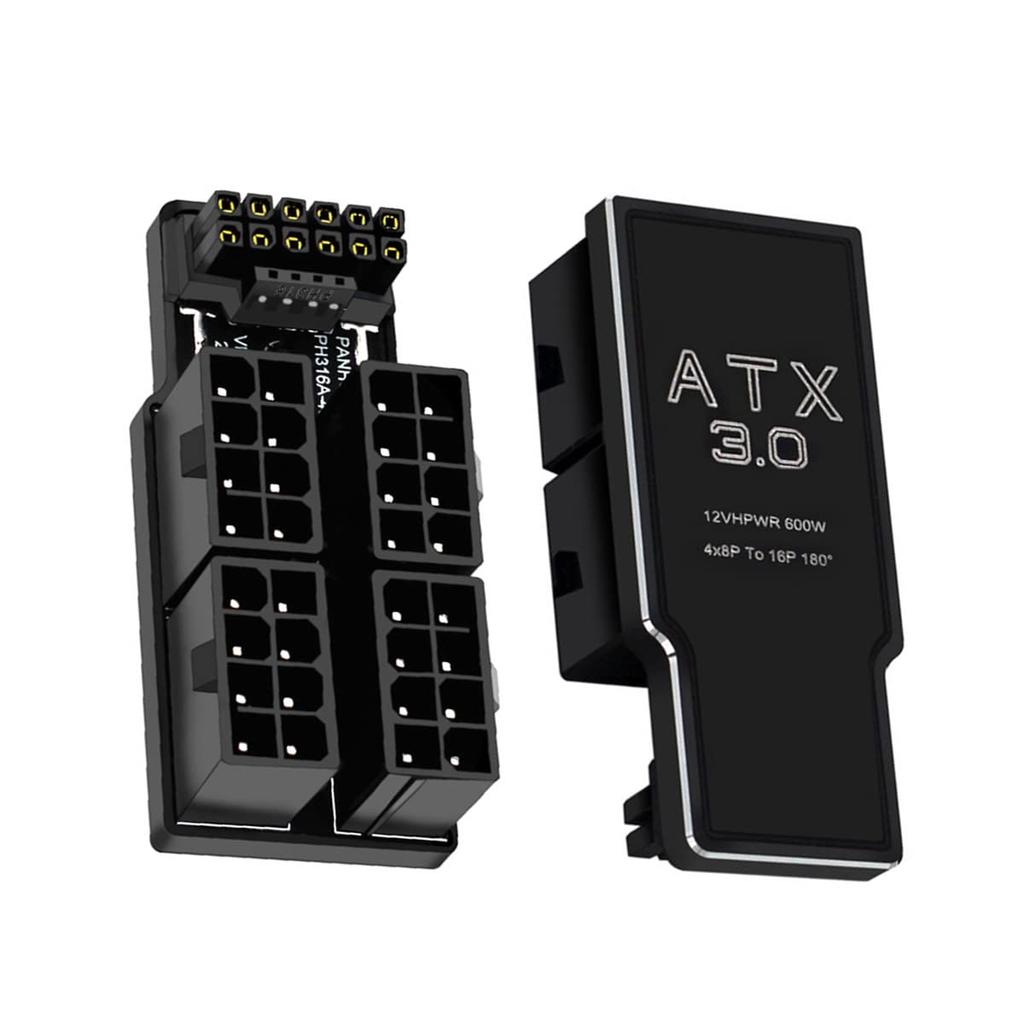 Cablecc Power Modular 90 Grad 12VHPWR Abwärtsadapter ATX 8P 4080 5090TI 16-polige Grafikkarte ATX3.0 PCI-E 5.0 12+4P