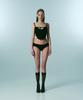 VINAJ Ribbon V-Shirt Half-Top Bikini Bra (Black)