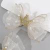 2 Stück Goldglitzer Krone Chiffon Haarspange Süße Prinzessin Schleife Haarnadel Für Mädchen Kinder Geburtstag Schule Kopfschmuck Accessoires