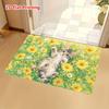 1pc Non-Slip Machine Washable Cat Mat Suitable for Home & Outdoor, Adhesive Backing Suitable for Entryway, Bedroom, Balcony - Low-Pile with Random Flo
