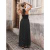 Women's Fashion Summer Spring Polka Dot Print Sleeveless Hanging Neck High Waist Casual Dresses