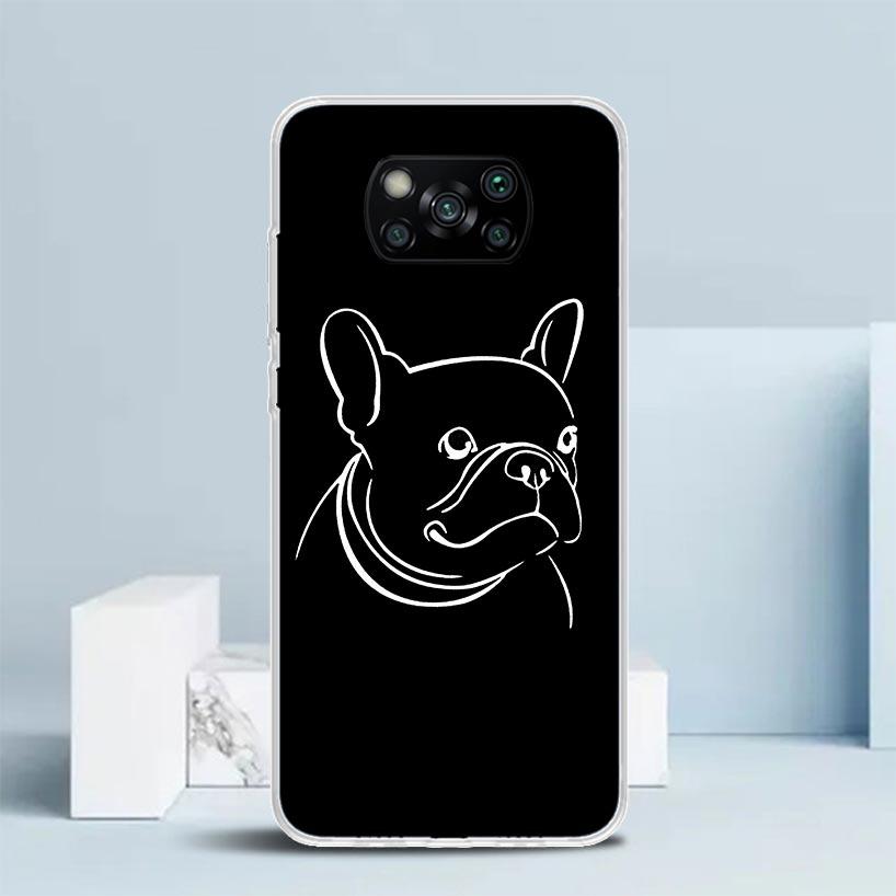 French Bulldog Black White Phone Case For Xiaomi Poco F7 Ultra X5 X6 X7 Pro M7 Redmi 15C 15 13C 13 12C 12 10C 10 10A 9 9C 9A 9T