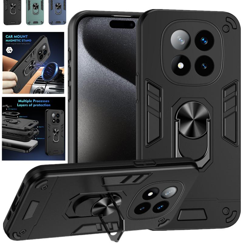 

Military Grade Case for Xiaomi Redmi Note 14 Pro 5G Note 14 Pro+ Plus Protective Cover Shockproof Ring Stand Holder Fundas Coque Redmi Note 14 Pro 5G синій