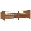 Daybed 3 Seater with Drawers Honey Brown Pine Wood 90 x 200 cm