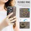 MAGKING K1 Series For iPhone 15 Pro Magnetic Case PC+TPU+PU Phone Cover with Card Holder Kickstand