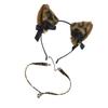 2 Stück Plüsch Katzenohren Stirnband & Halsband für Damen Katzen Kostüm Zubehör Halloween Cosplay Kostüm für Kostümparty