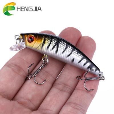 HENGJIA 1Pc/8pcs Lifelike Minnow Fishing Lure Wobbler Bass Pike Trout Hard  Bait Float Fishing Tackle