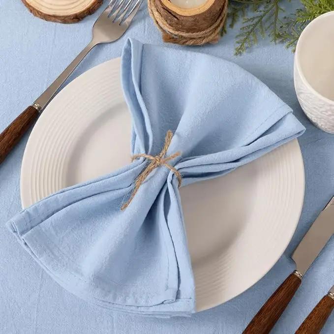 4PCS 30X45CM Cloth Napkins 100% Cotton Fabric Dinner Kitchen Towels Table Design Mat Weddings Baby Shower Christmas Decoration