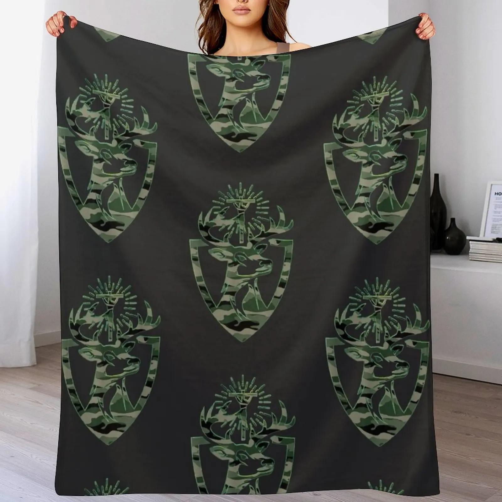 St Hubert Hubertus Patron Saint of Hunters Stag Throw Blanket Machine Washable Soft Warm Blanket 102x76cm(40x30in)