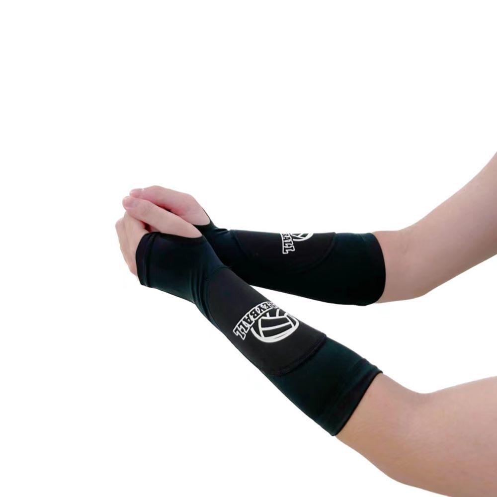 Unisex Summer Volleyball & Basketball Arm Sleeves with Breathable Anti-Collision Padding and Finger Sleeve Extension