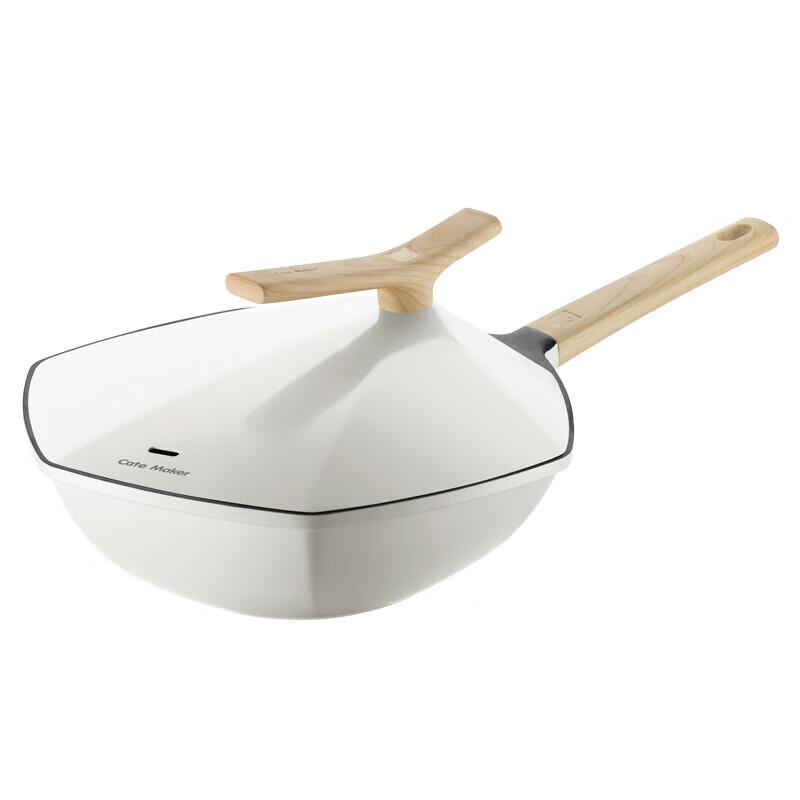 CateMaker Maple Leaf Series Non-stick Hexagonal Wok