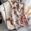 Autumn Plants And Flowers Imitation Cashmere Jacquard Scarf Women'S Simple And Versatile Thickened Warm Scarf Shawl