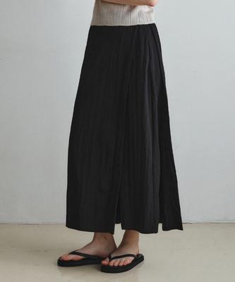 Wednesday Oasis For Woman Long Layered Wrap Pants_Black(W26Pt06)