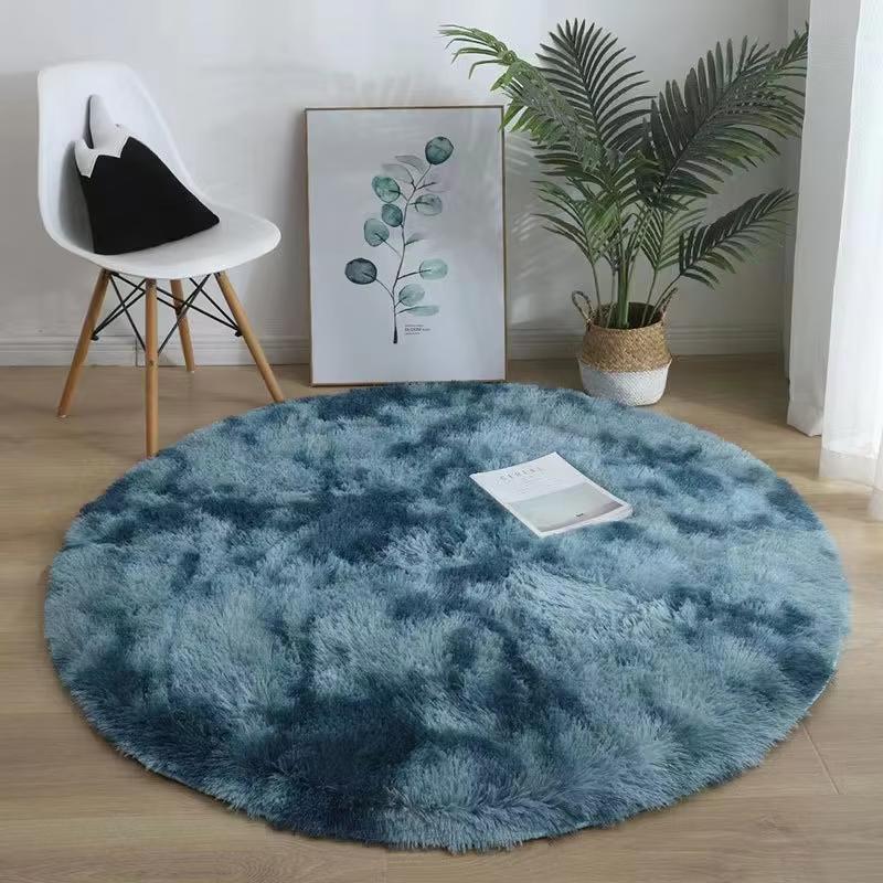 Modern Home Plush Round Mat Living Room Carpet Bedside Rugs Winter Warm Bedroom Rug Large Area Rug Home Decoration