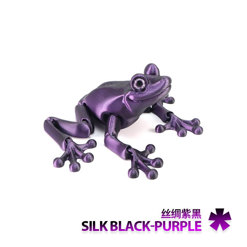 3D Printing Frog Figures Animal Toys Multi-joint Movable Fidget Toy Simulation Eyes for Home Accessories Room Decor Kids Gifts