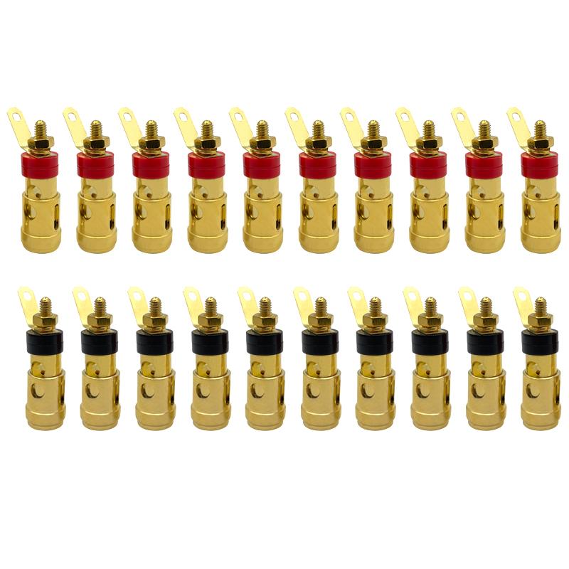 20 шт. Маленький позолоченный нажимной пружинный клеммный разъем для усилителя динамика пружинный самоблокирующийся разъем нажимного типа