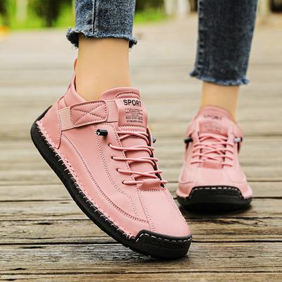 Fashio Dames Casual Schoenen Ademend Reis Platte Schoenen Geschikt voor Buitenactiviteiten Wandelen Herfst Leren Loafers
