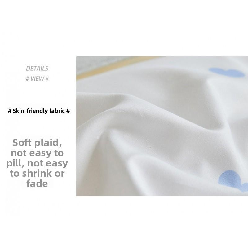 Simple and Elegant Skin-Friendly Aloe Vera Cotton Four-Piece Bedding Set Student Dormitory Three-Piece Set Double Bed Linen
