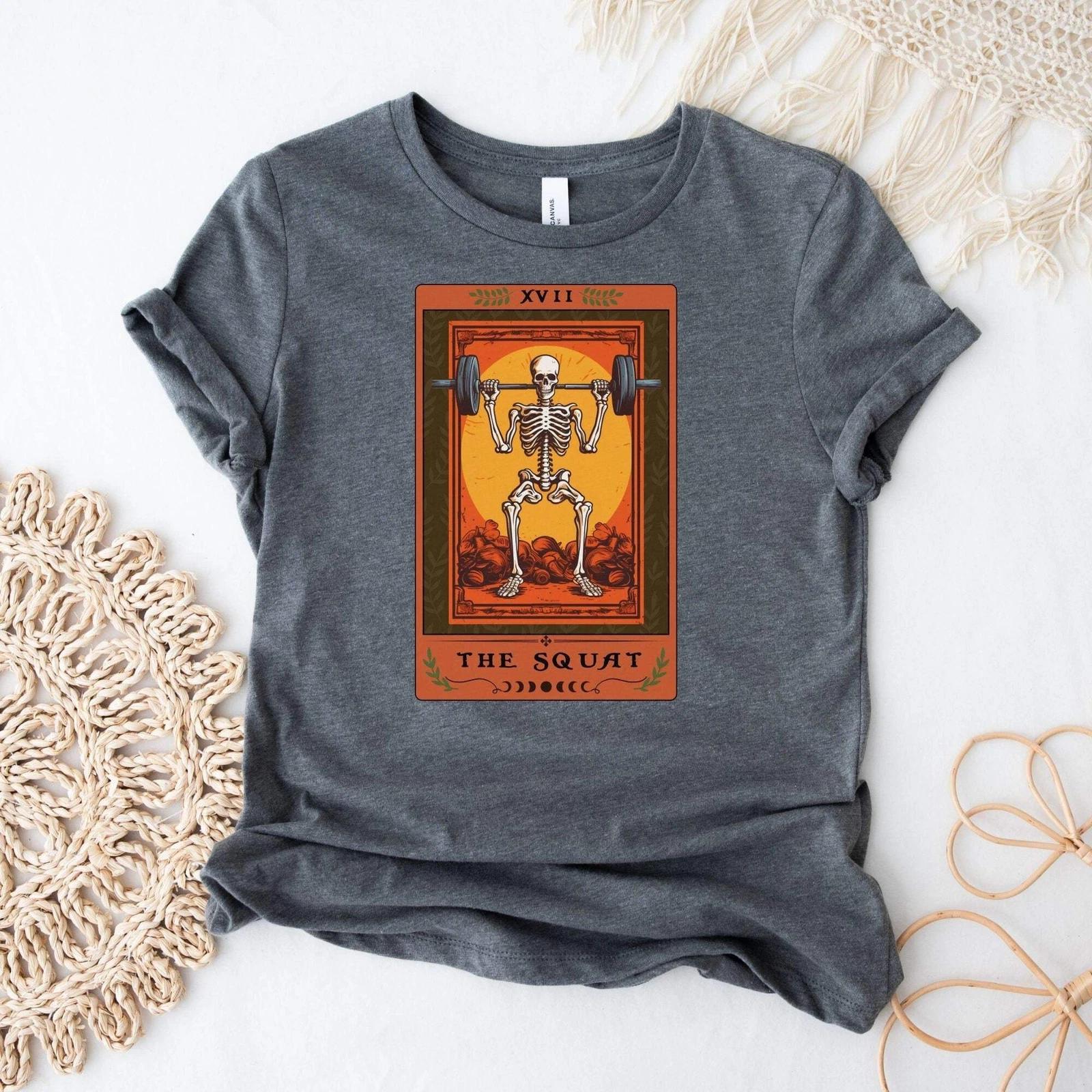 The Squat Tarot Card Shirt Bodybuilder Weightlifting S