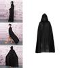 Halloween Cloak Cosplay Grim Reaper Vampire Witch Wizard Robe Party Adult Children Black Cloak Cape