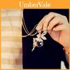 Elegant Fashion Women Crystal Fairy Angel Wing Pendant Long Chain Necklace Gift