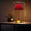 Metal Rechargeable Led Desk Lamp with Fabric Shade Wireless Dimmable Creative Mood Light Portable Touch Ambient Light for Living Room