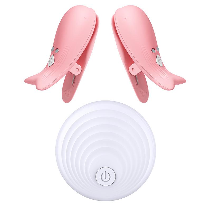 1pair 10 Mode Nipple Clamp Vibrator Breast Clamp Electric Nipple Stimulator with Remote Control Adult Toys
