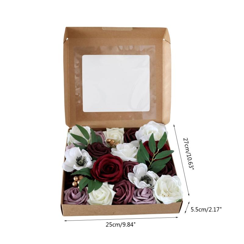 Große Blumen in Dekorativer Box Blumenkasten Tragbare Blumenaufbewahrung Geschenkverpackungsboxen Mit Klarem Fenster