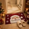 Lebkuchenmann-Muster Weihnachts-Fußmatte Wasserabsorbierend Anti-Rutsch-Pad Weihnachtszeit