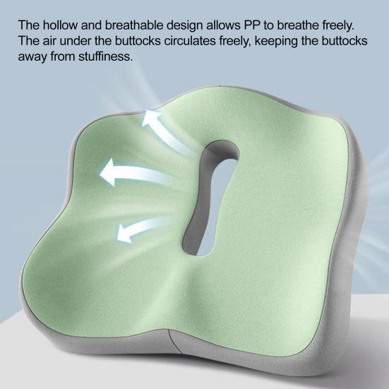 Coussin d'Assise avec Dossier Séparé Coussin en Mousse à Mémoire de Forme avec Soutien Dorsal Coussin de Chaise de Bureau pour Soulagement de la Sciatique Soutien Lombaire Utilisation pour Voyage en Voiture