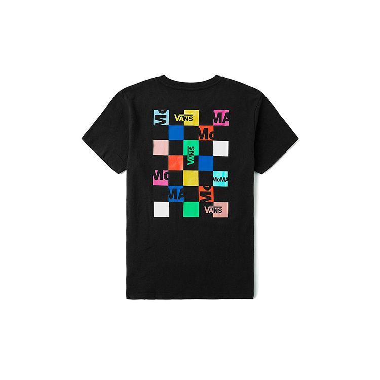 Vans X MoMA Logo Casual Crew Neck T-Shirt Women Tops Black VN0A4SBZ1PJ
