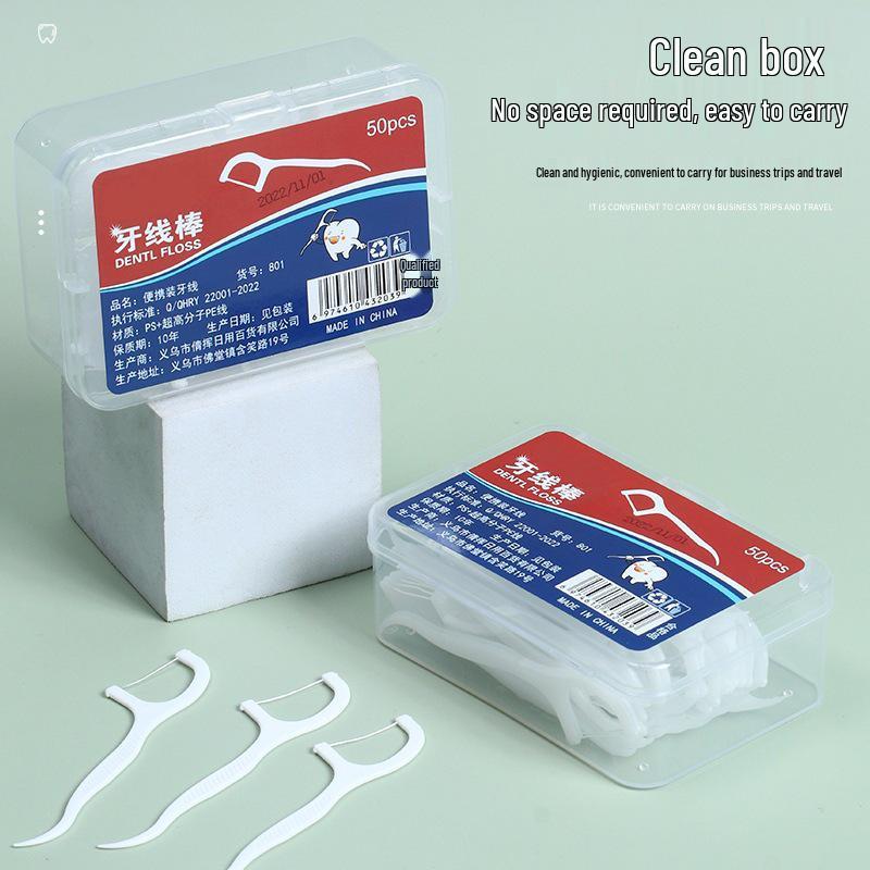 Tragbare Ultra-Feine Zahnseide-Sticks - Einweg-Zahnstocher für die Mundpflege