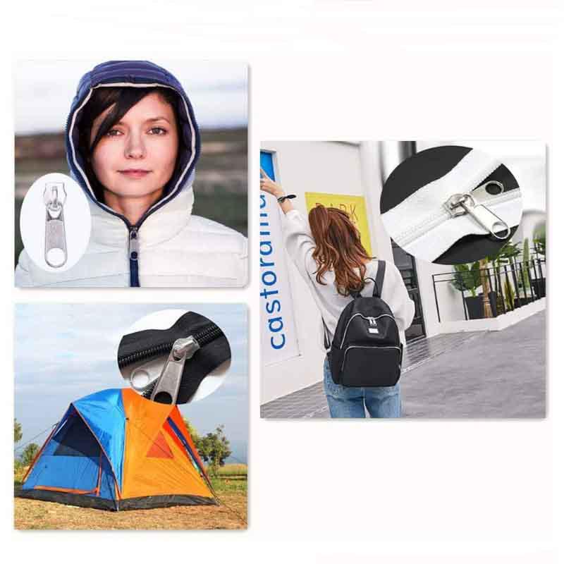 Zipper Repair Kit: U-Code Puller & Slider Set with Cutting Pliers