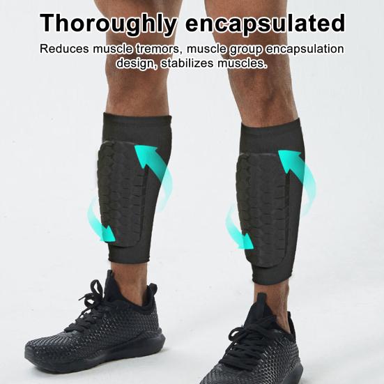 Fotbalové chrániče holení pro děti a mládež, kompresní návlek na lýtko s voštinovými polštářky, ochranné vybavení lýtek pro fotbal a fotbal