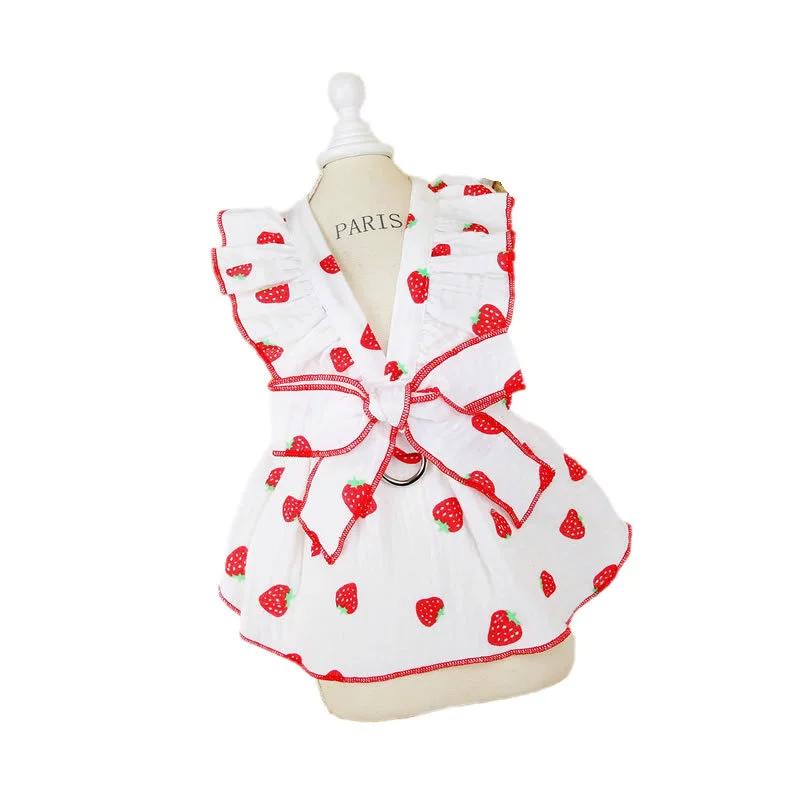 Dog Clothes Floral Princess Skirt Cat Spring and Summer Pet Clothes Cute Skirt Small Dog Lady Quiet Skirt