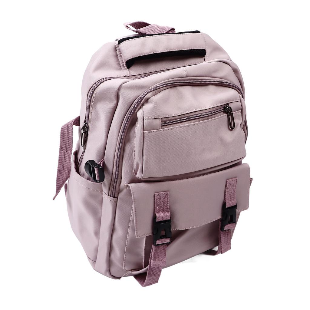 Mochila Feminina para Laptop Estudante Casual Moderna Grande Capacidade Mochila Escolar para Livros Roxo 16 Polegadas