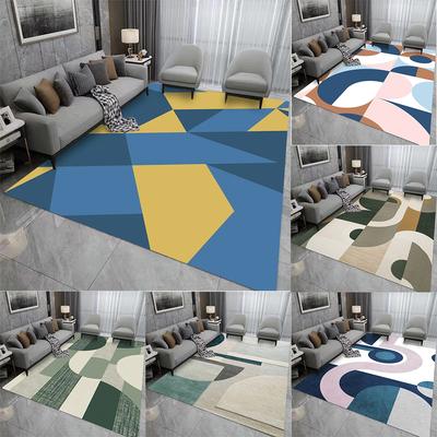 Tappeto Geometrico Moderno Design a Blocchi di Colore Tappeto Antiscivolo Lavabile Per Soggiorno Camera da Letto Zona Divano Cucina Balcone
