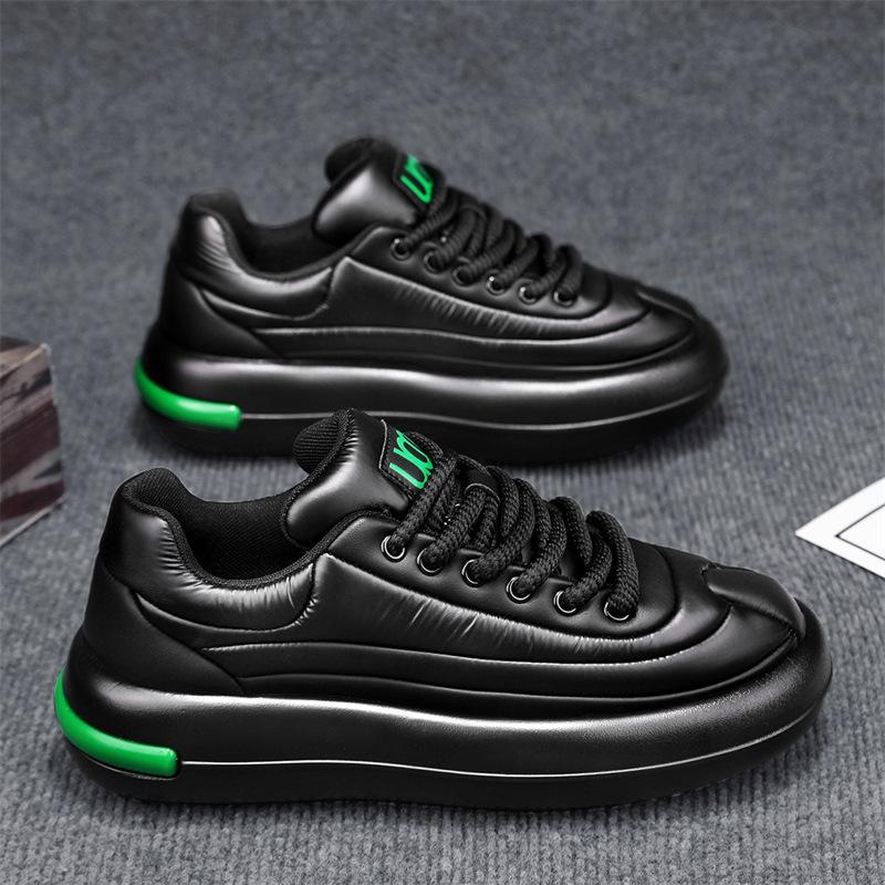 Men s shoes spring new chef leather waterproof platform men s casual sports shoes 39 standard sneaker size