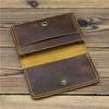 Leather Credit Card Holder Wallet Male Slim Wallet Small Bank ID Card Holders Men Retro Crazy Horse Leather Wallet