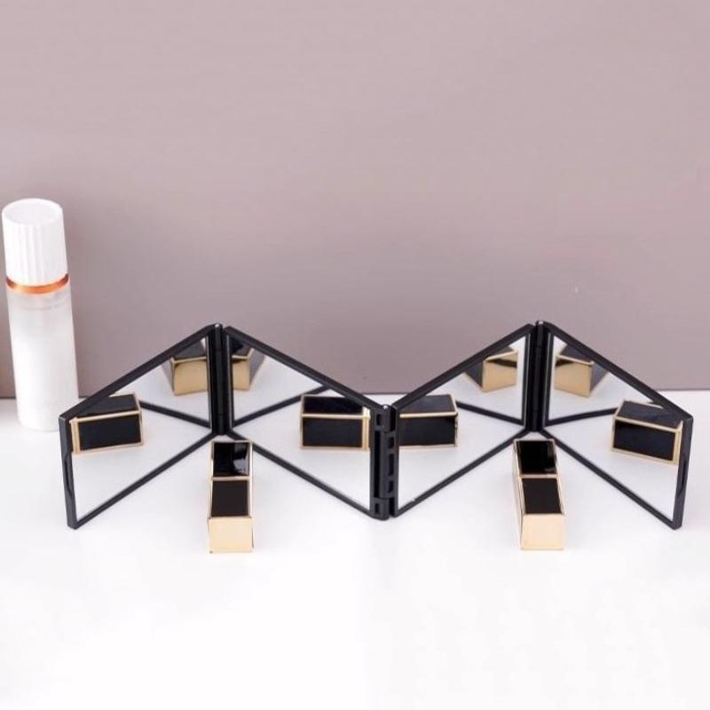 Folding Makeup Mirror Portable Handheld Pocket Mirror Minimalist Elegant Mirror Room Office Hand Decorative Mirrors Ornament