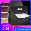 For Jeep Car Badge JEEP Emblem Styling Tissue Box Seat Back Paper Box Interior Accessories For Jeep Renegade Wrangler Compass